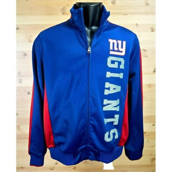 New York Giants NFL Team Womens Blue Full-Zip Jacket Medium - Picture 1 of 7